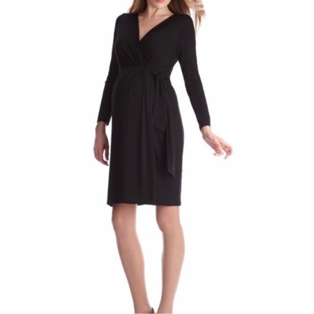 Seraphine black wrap dress